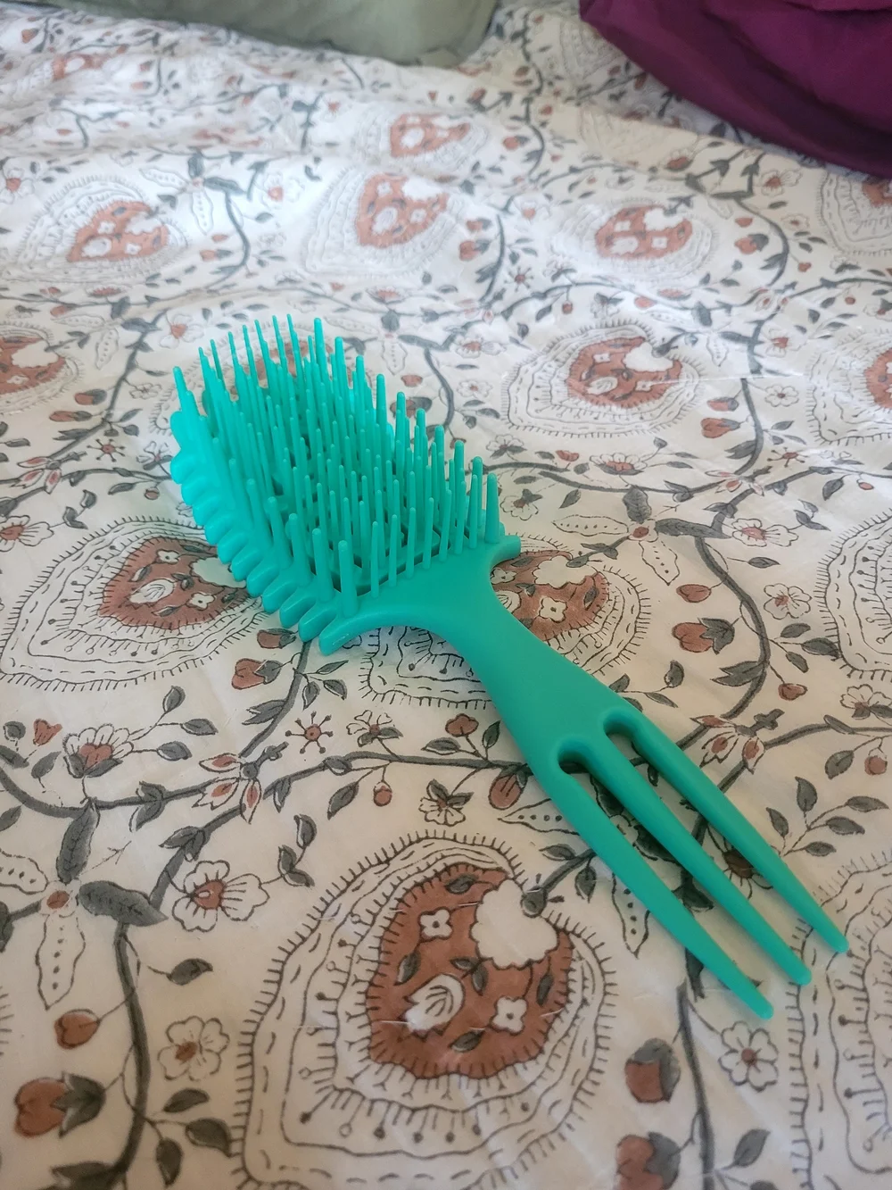 Turquoise Detangling Hair Brush For Curly Hair
